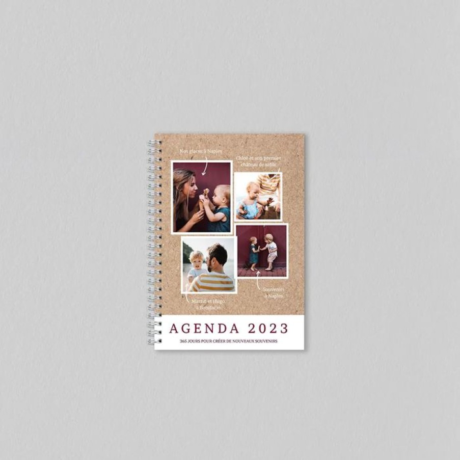 Hot Planet cards Agenda Personnalise Kraft Et Photos 10X14