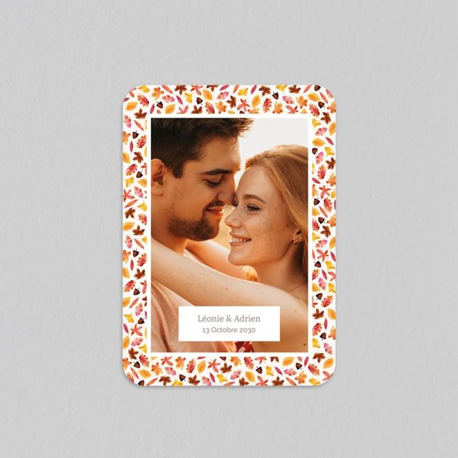 Online Planet cards Faire-Part Mariage Motif Automnal