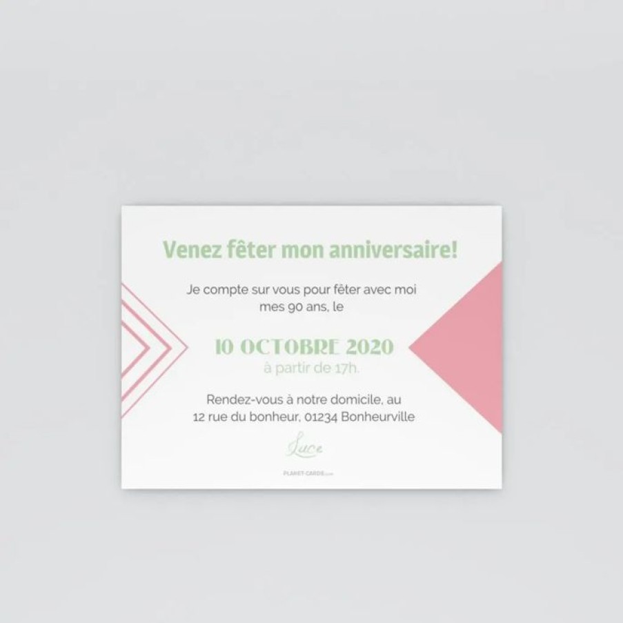 Wholesale Planet cards Carte Invitation Anniversaire 90 Ans Pele-Mele Anniversaire